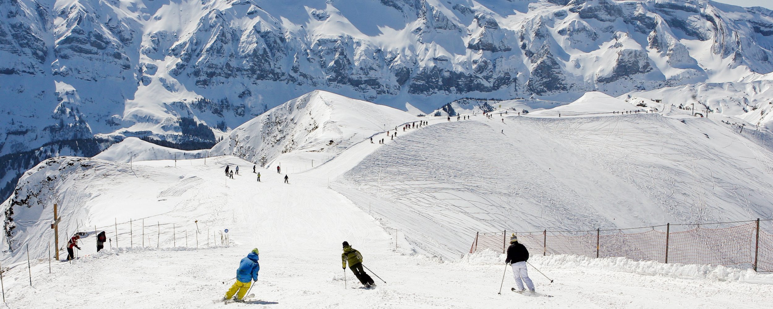 Porte du Soleil Skiers Arnaud Kugener Gaelle Nell Joly March 2009